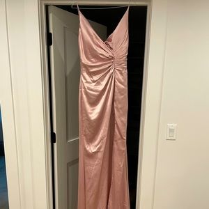 Pink Portia and Scarlet dress with slit and low v size 8